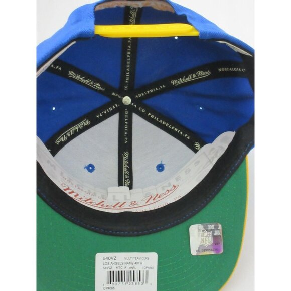 Los Angeles Rams Mitchell & Ness Mens New Vintage 40th Anniversary Hat Blue Gold - Picture 4 of 7